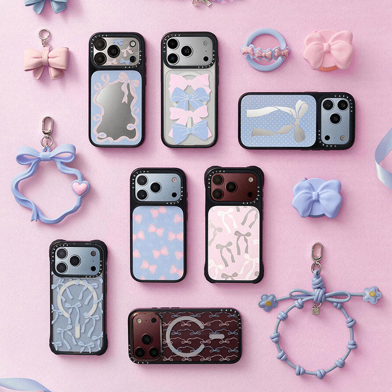 现货CASETiFY绮梦蝴蝶结系列适用苹果iPhone18 Pro Max磁吸手机壳17/16/15梦幻芭蕾风14蓝色优雅浪漫保护套13