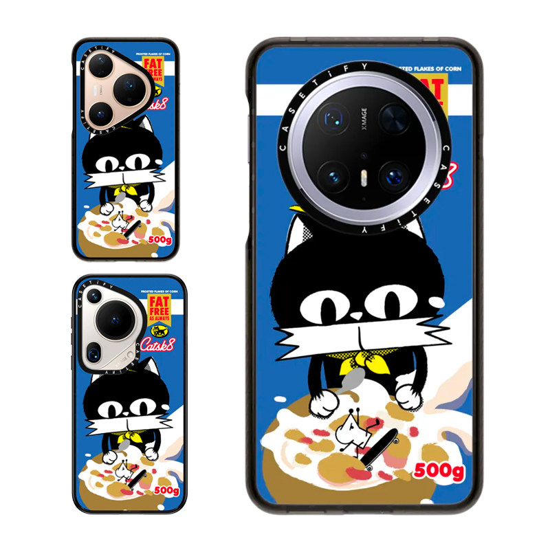 CASETiFY滑板小黑猫早餐手机壳