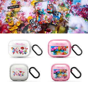pro 2代无线蓝牙耳机保护套Airpods CASETiFY蜷川实花流光花园梦幻繁花适用苹果Airpods 防摔软壳 4代时尚