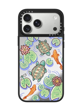 现货CASETiFY睡莲池畔莉莉池塘适用苹果iPhone17 pro max磁吸手机壳16/15/14复古中国风创意个性潮牌保护套13