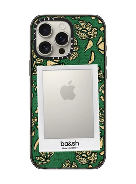 现货CASETiFY联名ba&sh拼图相框适用苹果iPhone16 pro max磁吸手机壳15/14/13优雅绿色波西米亚轻奢保护套12