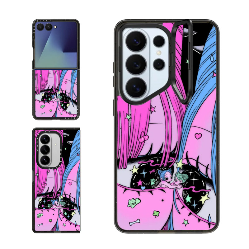 现货CASETiFY心灵感应适用三星S25/S26 Ultra手机壳Z Flip7/Z Fold 6/5时尚y2k插画艺术家HIZGI甜酷保护套s23