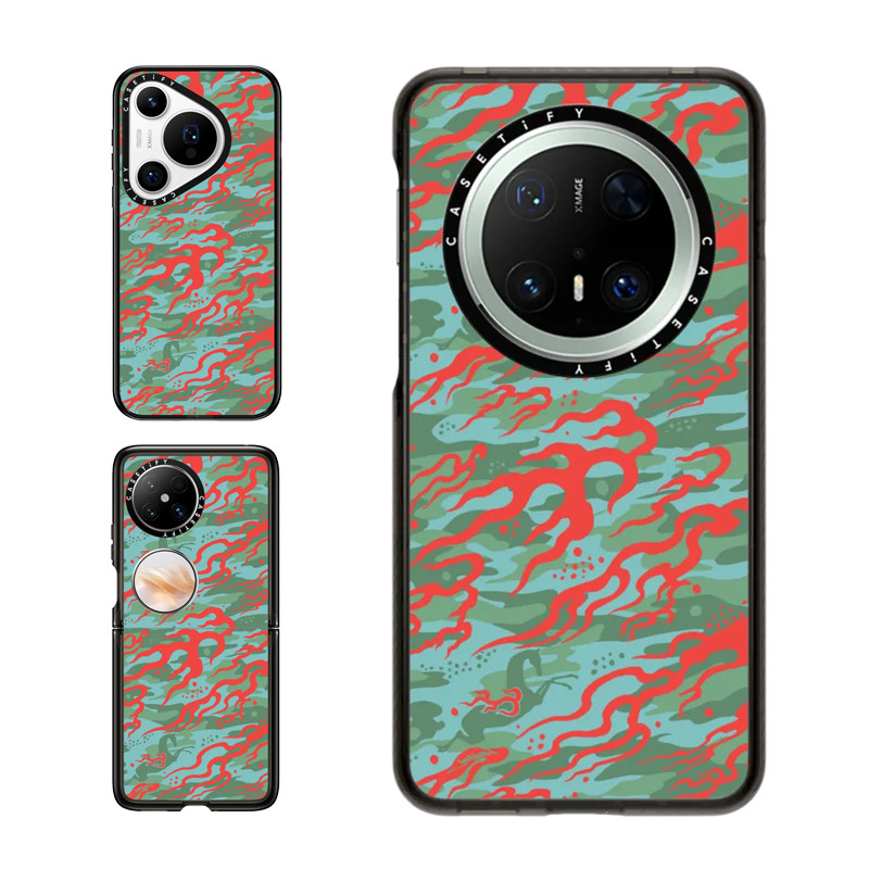 现货CASETiFY五行系列-木适用于华为Pura 80 Pro手机壳Ultra/Pocket 2折叠Mate70Pro+创意元素绿彩防摔保护套
