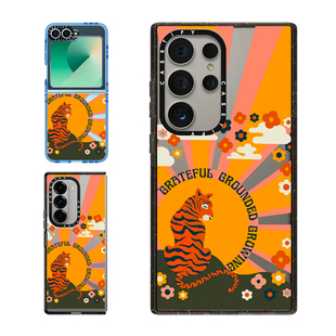 现货CASETiFY虎的一瞥适用三星全型号S23/S24 Ultra手机壳Z Flip 6/Z Fold 5/4个性创意艺术创意防摔款保护套