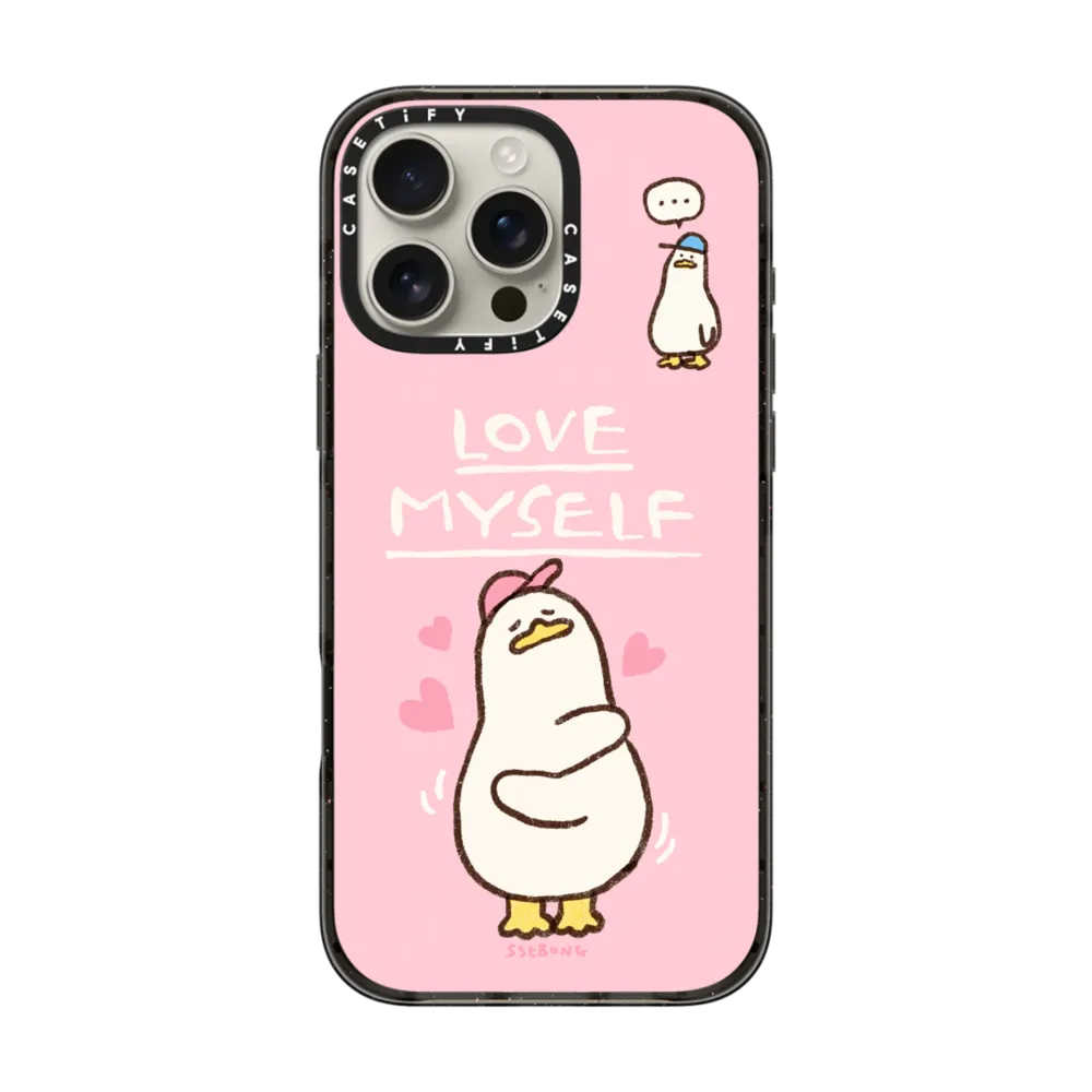 现货CASETiFY爱自己粉色可爱鸭鸭适用苹果iPhone16pro max磁吸手机壳15/14/13韩国艺术家SSEBONG小众趣味少女