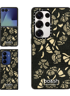现货CASETiFY联名ba&sh黑色波西米亚Aure Line适用三星S24/S25 Ultra手机壳Z Flip 7/Z Fold 6优雅轻奢保护套