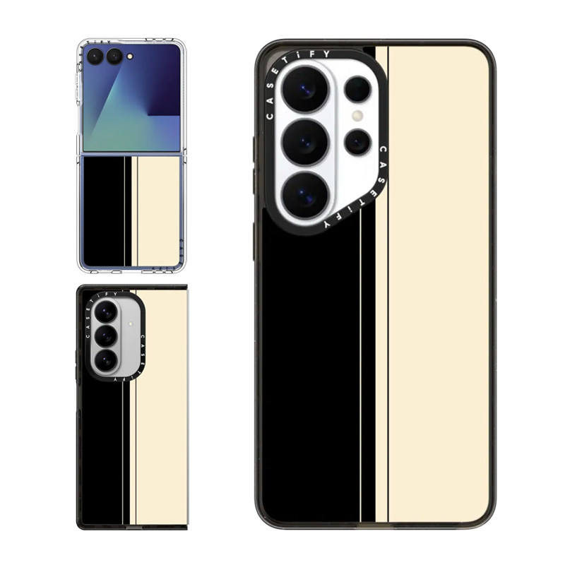 CASETiFY黑米条纹适用三星手机壳