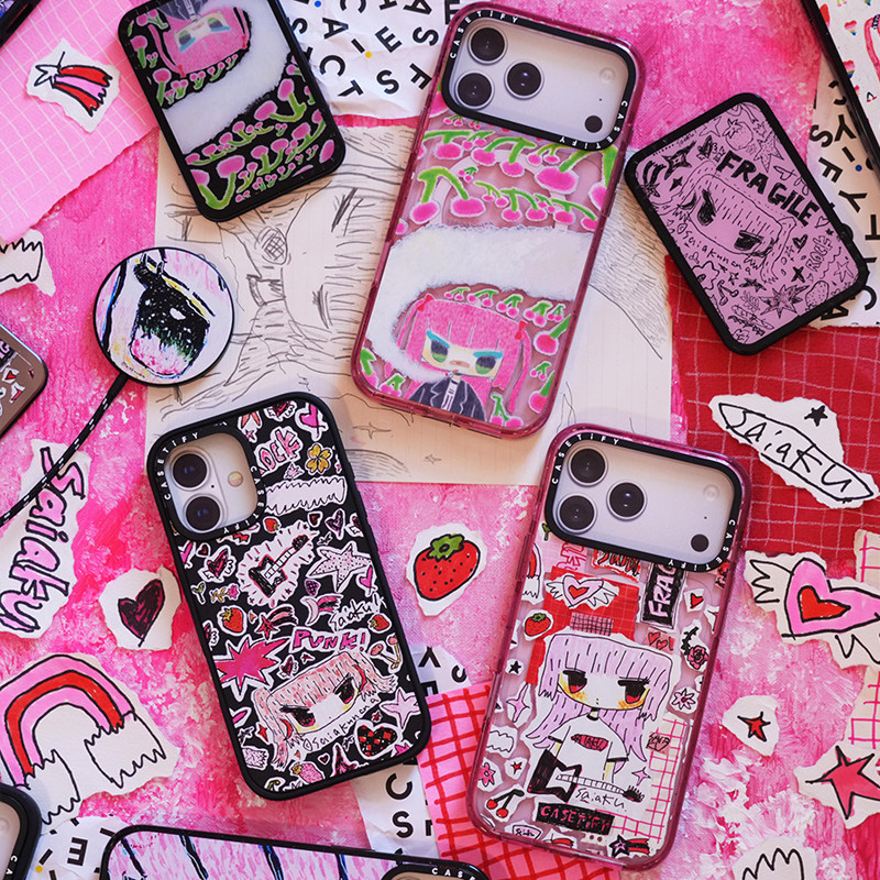 现货CASETiFY日本艺术家NANA SAIAKU粉墨摇滚适用苹果iPhone17 Pro Max磁吸手机壳16/15/14复古轻奢保护套13,3C数码配件,手机保护套/壳,淘宝优惠券,粉丝福利购,淘宝优惠卷