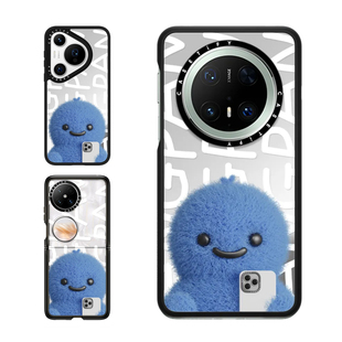 70Pro 现货CASETiFY蓝色PANG毛绒绒小恐龙适用于华为P80 2折叠Mate60 Pocket 卡通可爱保护套 Pro手机壳Ultra