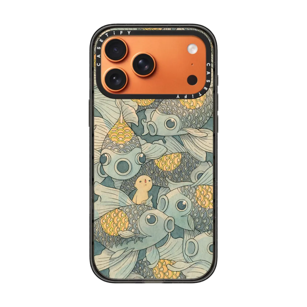 现货CASETiFY鱼缸锦鲤适用苹果iPhone17 Pro Max手机壳16/15/14磁吸13小众插画艺术怪诞独特高端防摔保护套12