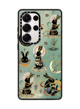 现货CASETiFY敦煌玉兔绿色适用三星S24/S25 Ultra手机壳Z Fold 7/6/5复古国潮东方美学艺术高端防摔保护套s23