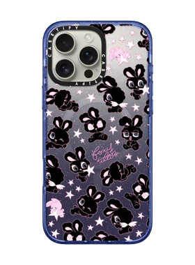 现货CASETiFY黑色星星大眼兔子适用于苹果iPhone16 pro max手机壳15/14/13/12可爱少女心小众趣味防摔保护套