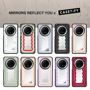 现货CASETiFY艺术家Mirrors Reflect You网红波浪适用华为Mate70 Pro手机壳60pro+时尚潮牌励志语录ins保护套