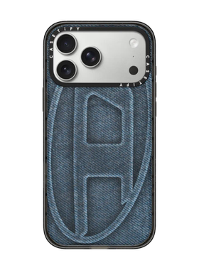 现货CASETiFY联名DIESEL蓝色丹宁牛仔Oval D适用苹果iPhone17 pro max磁吸手机壳16/15/14美式复古限量保护套