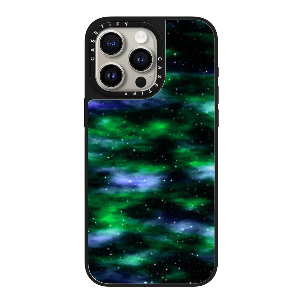 现货CASETiFY绿色荧光海适用苹果iPhone15 pro max磁吸手机壳14/13/12时尚潮牌小众高级感ins风云层星光防摔