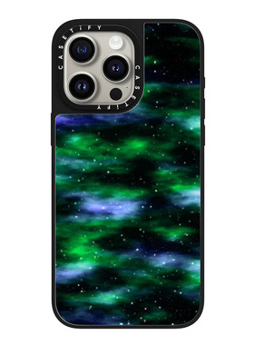 现货CASETiFY绿色荧光海适用苹果iPhone15 pro max磁吸手机壳14/13/12时尚潮牌小众高级感ins风云层星光防摔