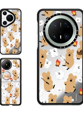 现货CASETiFY柿子椒熊QUOKKA和BOB适用于华为Pura 80 Pro手机壳Ultra/Pocket 2折叠Mate60/70Pro+可爱保护套