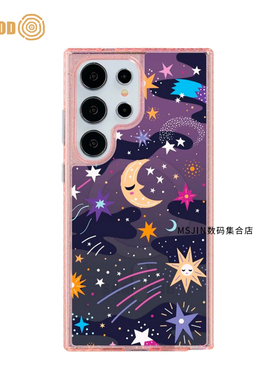 THE HOODxCarly艺术家联名Tonight tonight适用三星S25/24/23 Ultra/Plus气垫防摔手机壳创意潮牌镜面保护套