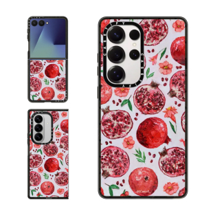 Flip7 Ultra手机壳Z Fold 5多汁夏果绚丽厚涂艺术轻奢防摔保护套s23 现货CASETiFY石榴园适用三星S24 S25