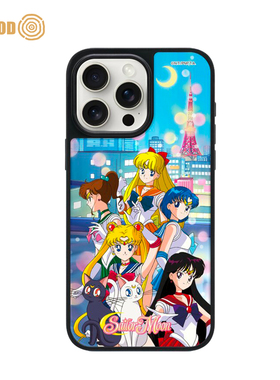 THE HOOD 美少女战士联名 全家福 适用苹果iPhone16/15/14/Plus/Pro/Max磁吸手机壳卡通少女心气垫防摔保护套