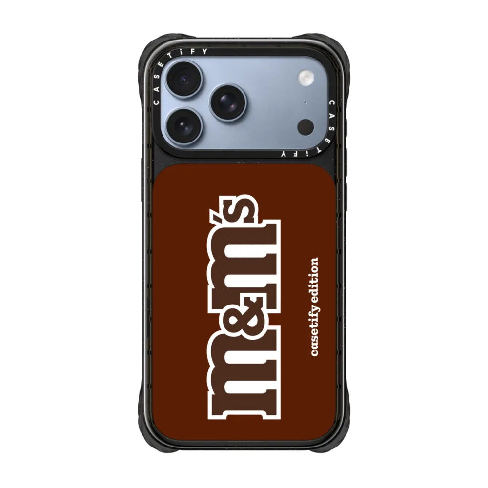 现货CASETiFY联名M&M'S糖果系M豆经典logo棕色适用苹果iPhone18 pro max磁吸手机壳17/16/15/14趣味保护套13