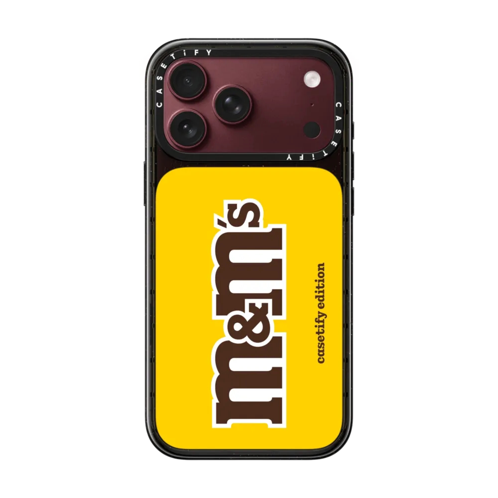 现货CASETiFY联名M&M'S糖果系M豆经典logo黄色适用苹果iPhone18 pro max磁吸手机壳17/16/15/14趣味保护套13