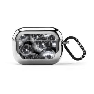 CASETiFY黑色迪斯科时尚千禧风适用于苹果Airpods pro 1/2代无线蓝牙耳机保护套Airpods 3/4代潮流酷炫防摔壳