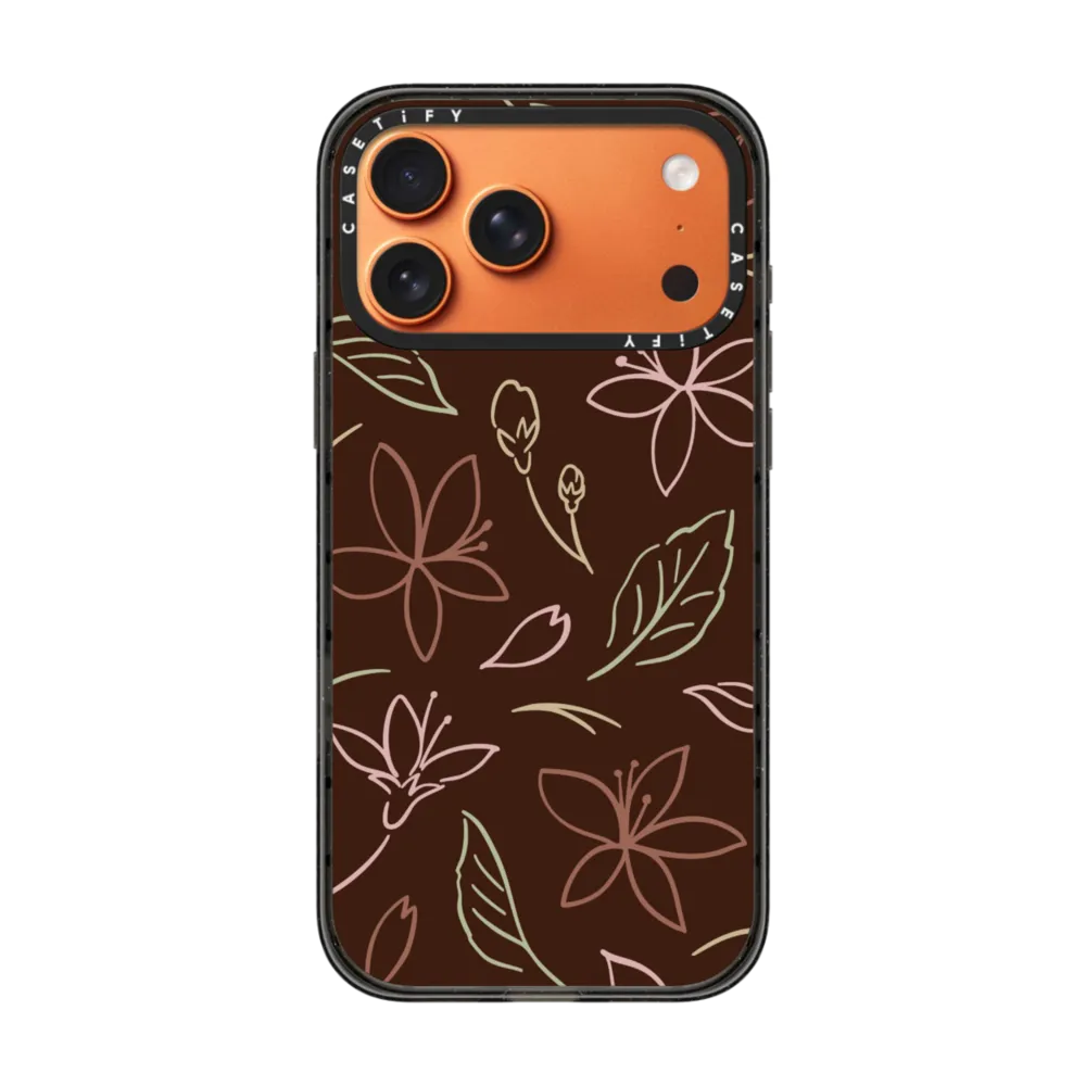 现货CASETiFY咖色粉彩樱语适用于苹果iPhone17 pro max磁吸手机壳16/15/14创意美拉德13复古全包防摔保护套12