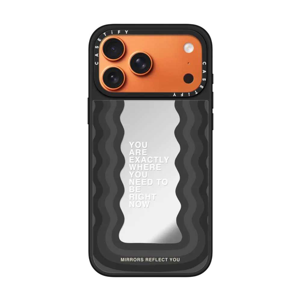 现货CASETiFY成为你自己黑色波浪适用于苹果iPhone17 pro max磁吸手机壳16/15/14时尚潮牌13励志语录保护套12