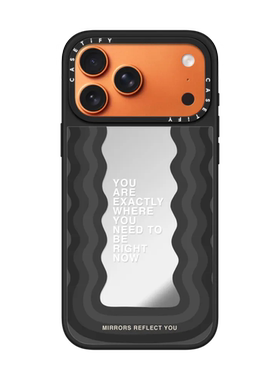 现货CASETiFY成为你自己黑色波浪适用于苹果iPhone17 pro max磁吸手机壳16/15/14时尚潮牌13励志语录保护套12