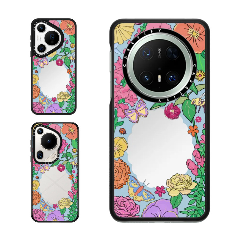 现货CASETiFY园中画框适用华为Pura 80 Pro手机壳Ultra/Mate70Pro+创意自然艺术小众高端镜面全包防摔保护套