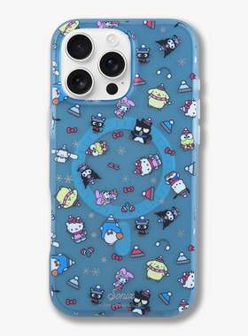 sonix三丽鸥家族联名凯蒂猫和朋友Aspen度假适用于苹果iPhone16 pro max磁吸手机壳卡通可爱少女心蓝色防摔套