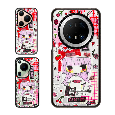 CASETiFY粉岩拼贴摇滚少女手机壳