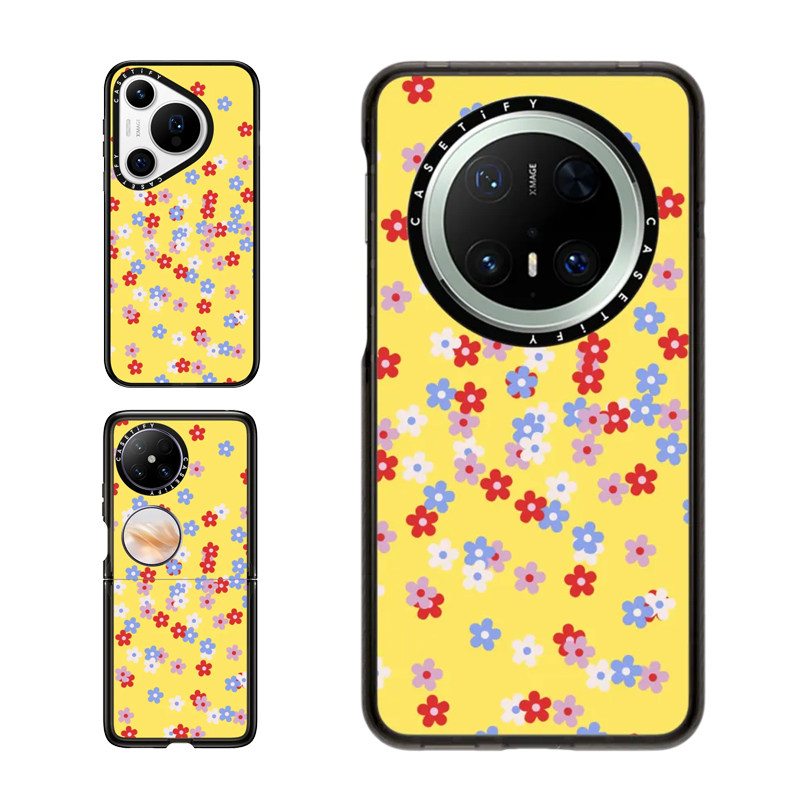现货CASETiFY花朵五彩纸屑适用华为Pura 80 Pro手机壳Ultra/Pocket 2折叠Mate70Pro+小众轻奢ins风春天保护套