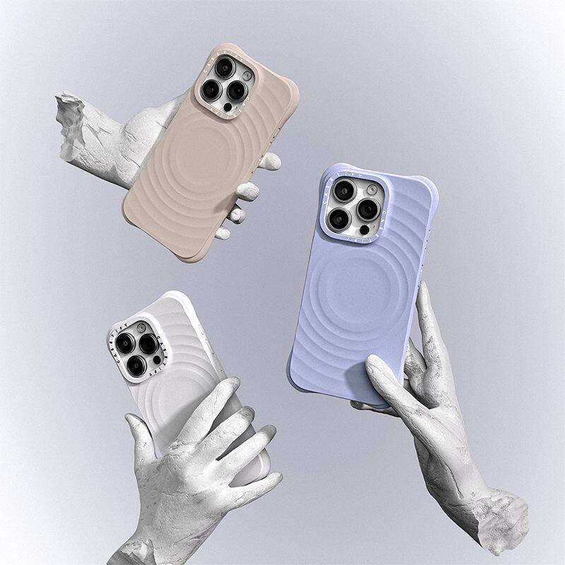 现货CASETiFY新品柔雾紫波漾壳适用苹果iPhone17/16 pro max磁吸手机壳15优雅极简高端液态硅胶波浪保护套14
