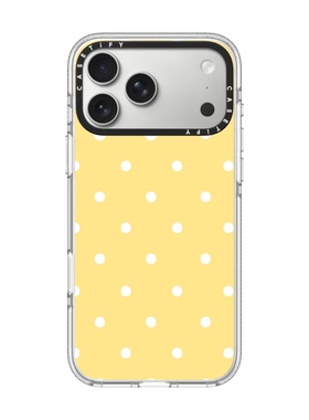 现货CASETiFY黄色经典圆点适用苹果iPhone17 pro max磁吸手机壳16/15/14时尚波点小众简约13全包防摔保护套12