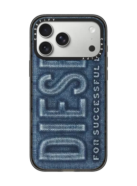 现货CASETiFY联名DIESEL蓝色丹宁牛仔压纹适用苹果iPhone17 pro max磁吸手机壳16/15/14美式复古街头保护套13