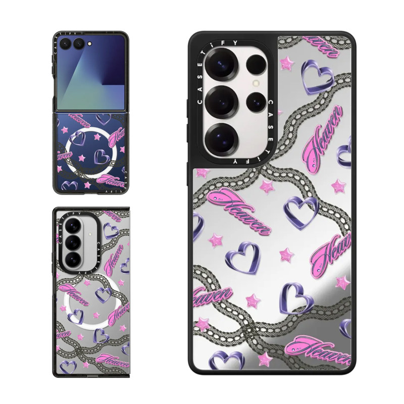 现货CASETiFY天堂之心适用三星S24/S25 Ultra手机壳Z Flip7/Z Fold 6/5时尚潮流复古风gal辣妹防摔保护套s23