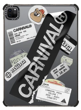 Carnival联名CASETiFY贴纸炸弹适用苹果iPad Pro11寸12.9平板电脑保护套Air第4/5/6代mini个性街头限量防摔壳