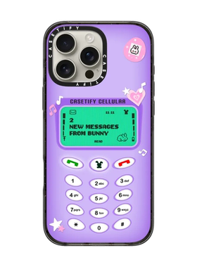现货CASETiFY兔子电话适用苹果iPhone16 pro max手机壳15/14/13磁吸12时尚y2k趣味小众高级感紫色全包保护套