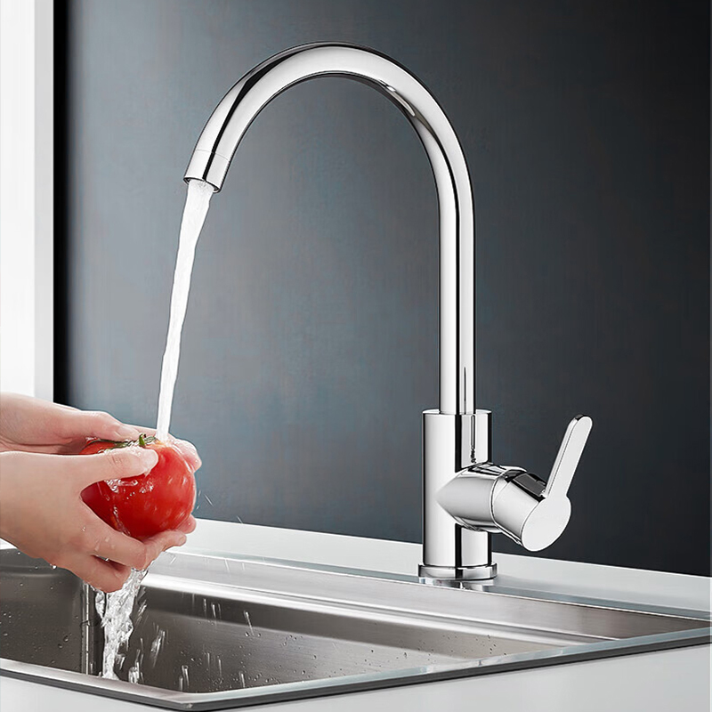 全铜厨房水槽抽拉式水龙头家用冷热防溅水伸缩洗碗池洗菜盆水龙头