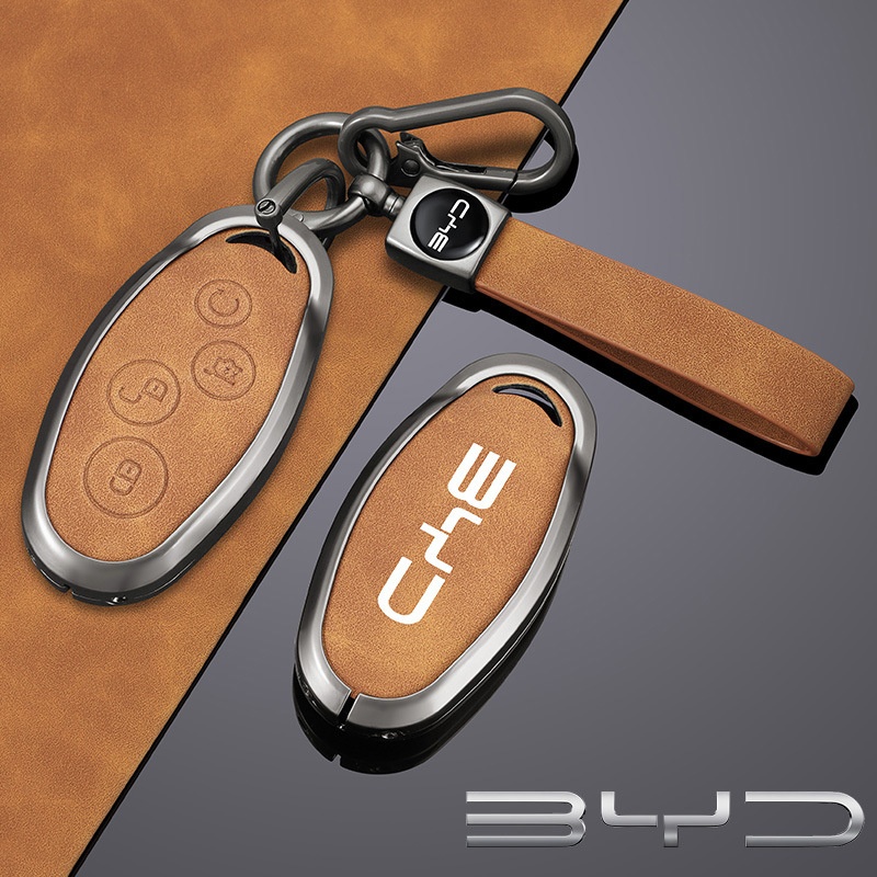 适用老款比亚迪元钥匙套S7宋PLUS经典版宋MAX秦PRO车包金属壳扣男