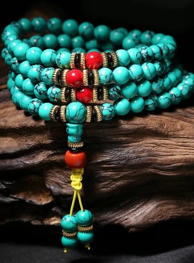 天然原矿绿松石手串男女款