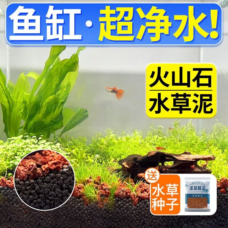 【古法养鱼专用】火山石水草泥不