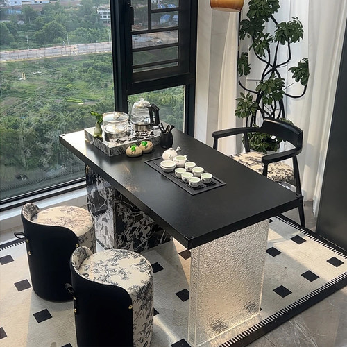 中古风实木茶桌椅组合现代茶桌