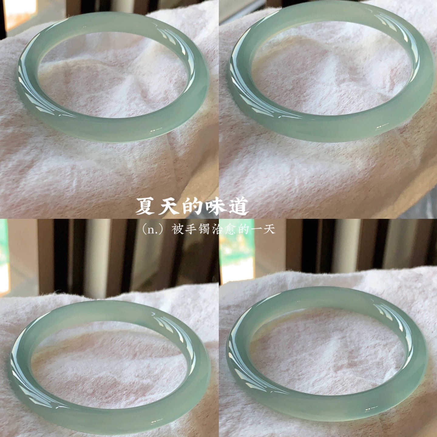 天然玉髓冰种玉石手镯高冰女