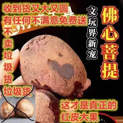 佛心果原籽精品释迦佛心菩提子原料黄红皮老果手串手把件挂坠项链