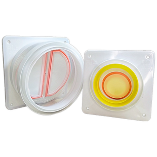 抽油烟机烟道排烟管止回阀防烟宝止烟阀烟机灶具配件盒油烟油接机