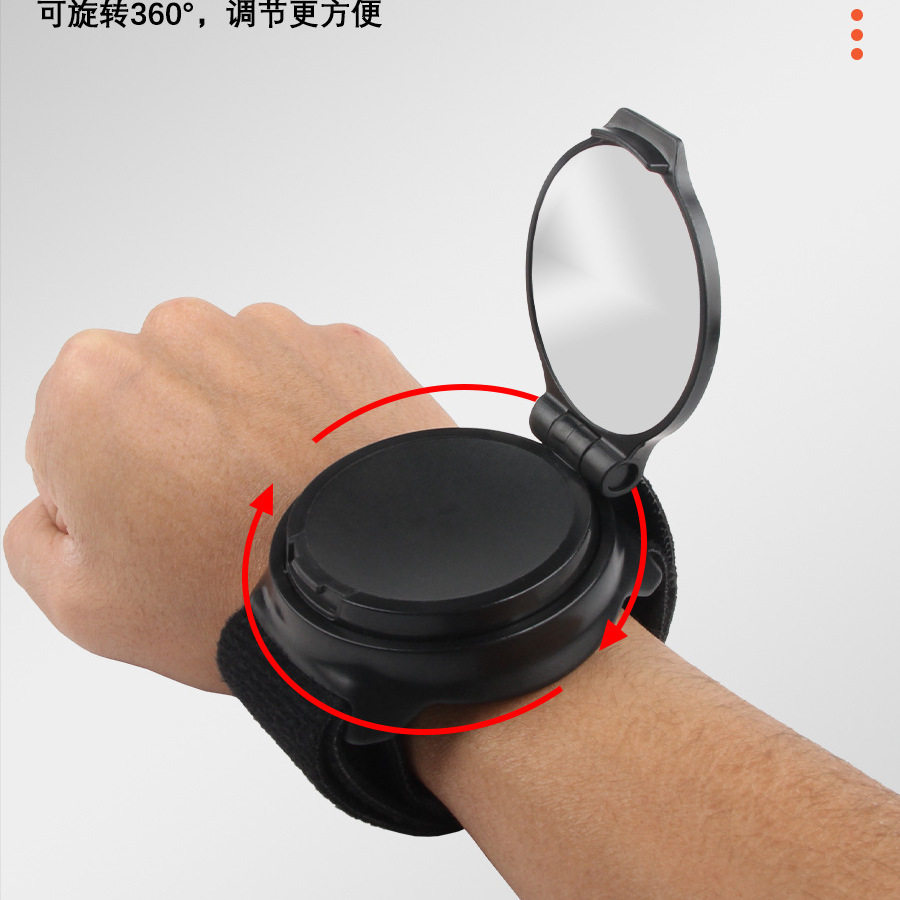 电动车自行车后照镜可带护腕手臂可360度旋转电动脚踏车反光镜