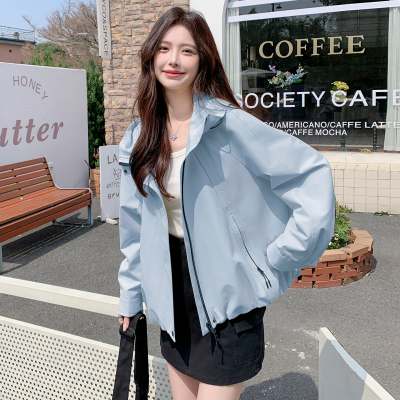 短款风衣加绒外套女秋冬派克服